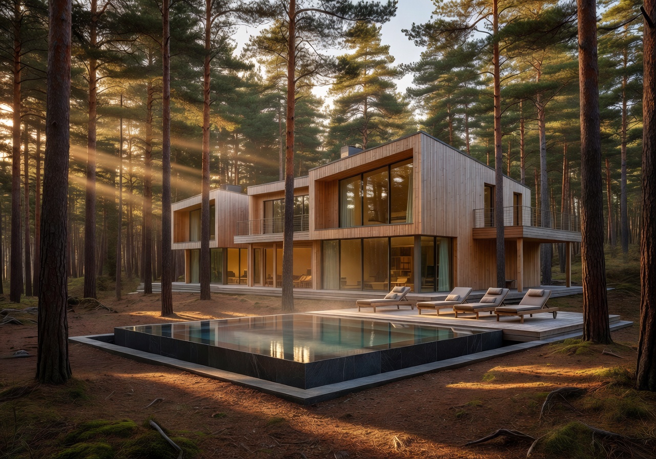 Baltic Pine Resort modern spa hotel surrounded by pine trees in Jurmala